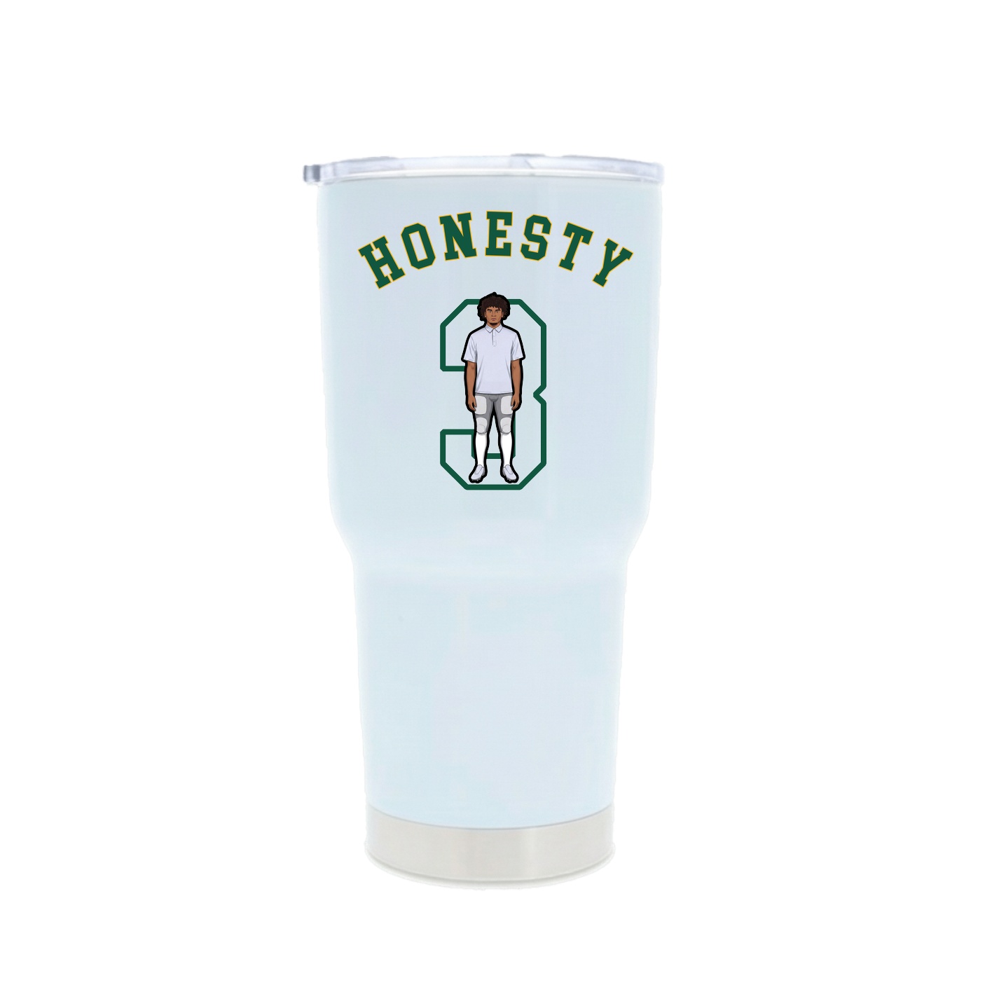 30oz Stainless Steel Tumbler — Shirsey Arch in White