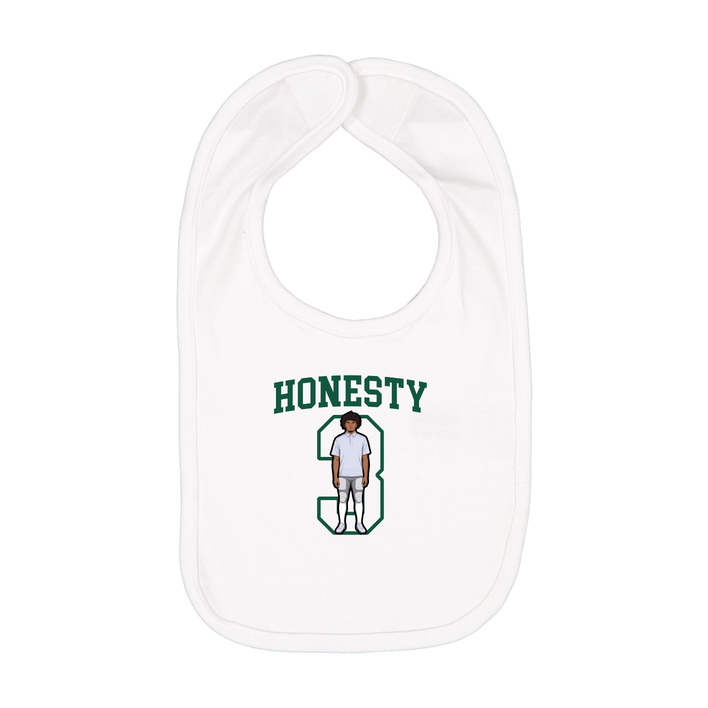 Infant Bib — Shirsey in White