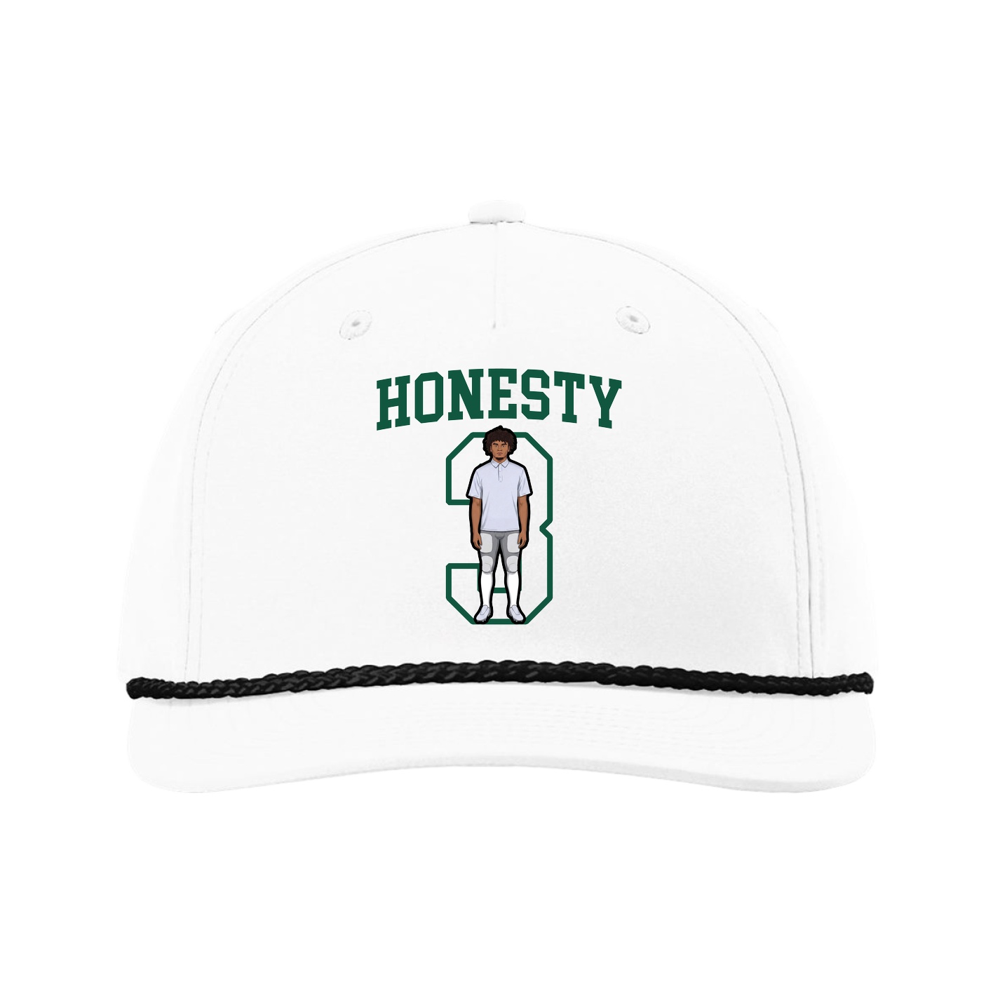 Five-Panel Classic Rope Cap — Shirsey in White