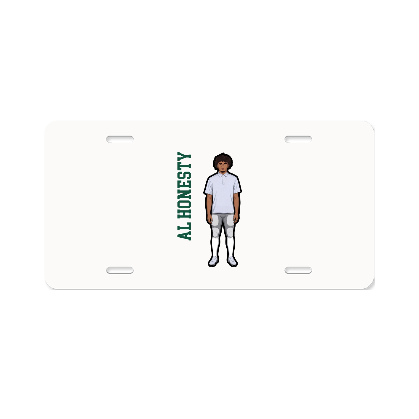 License Plate — Name Vertical in Classic