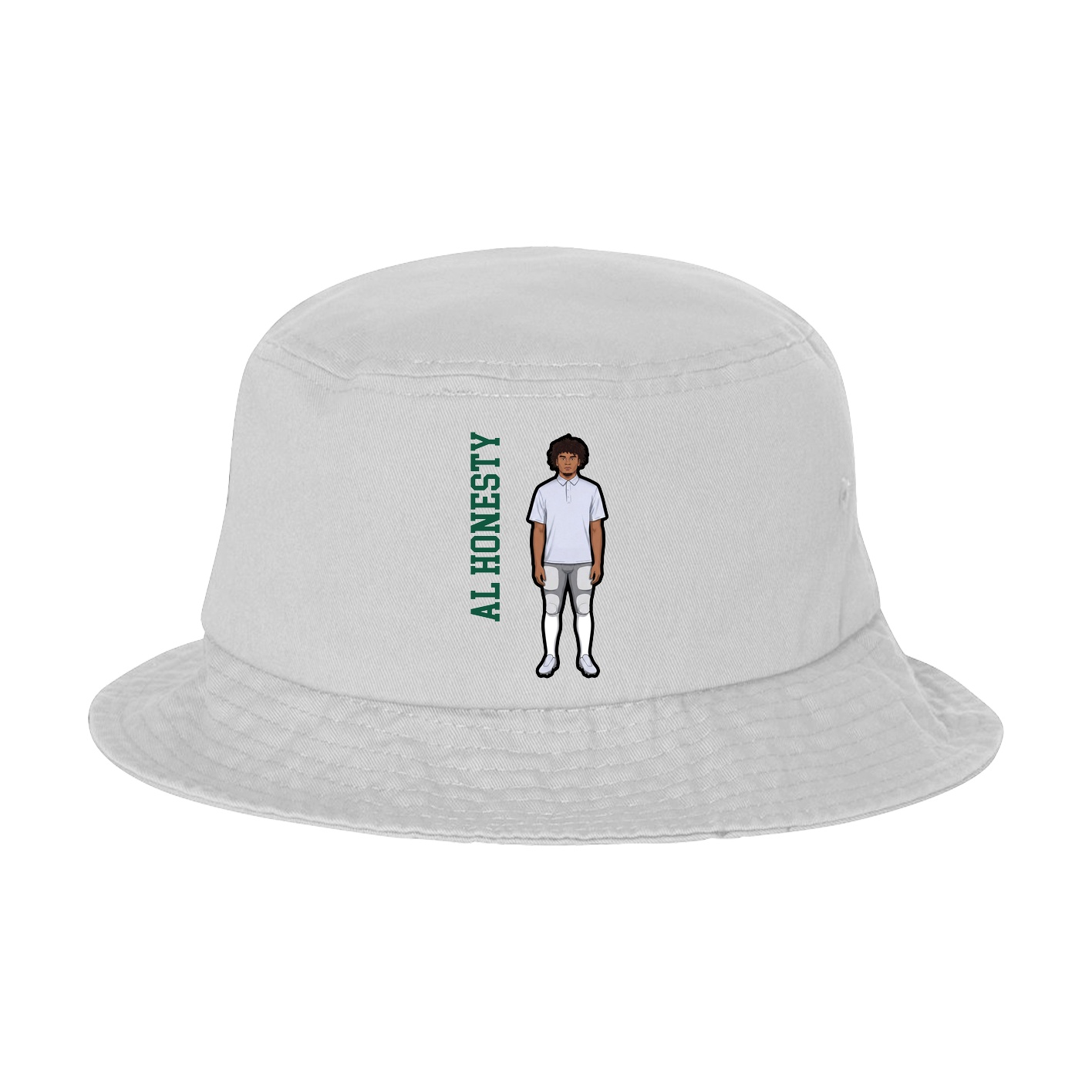 Bucket Cap — Name Vertical in White