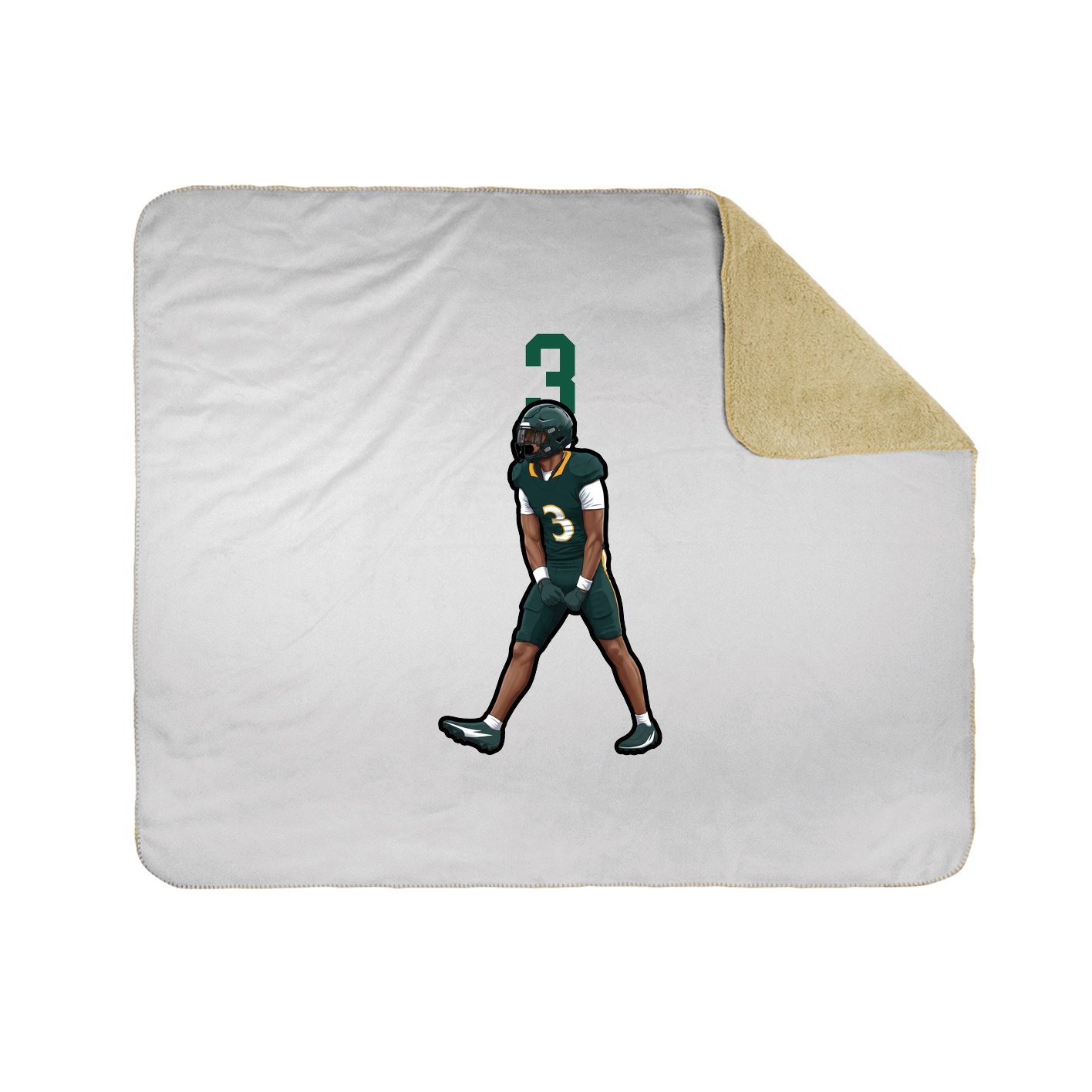 Throw Blanket — Number Top in White