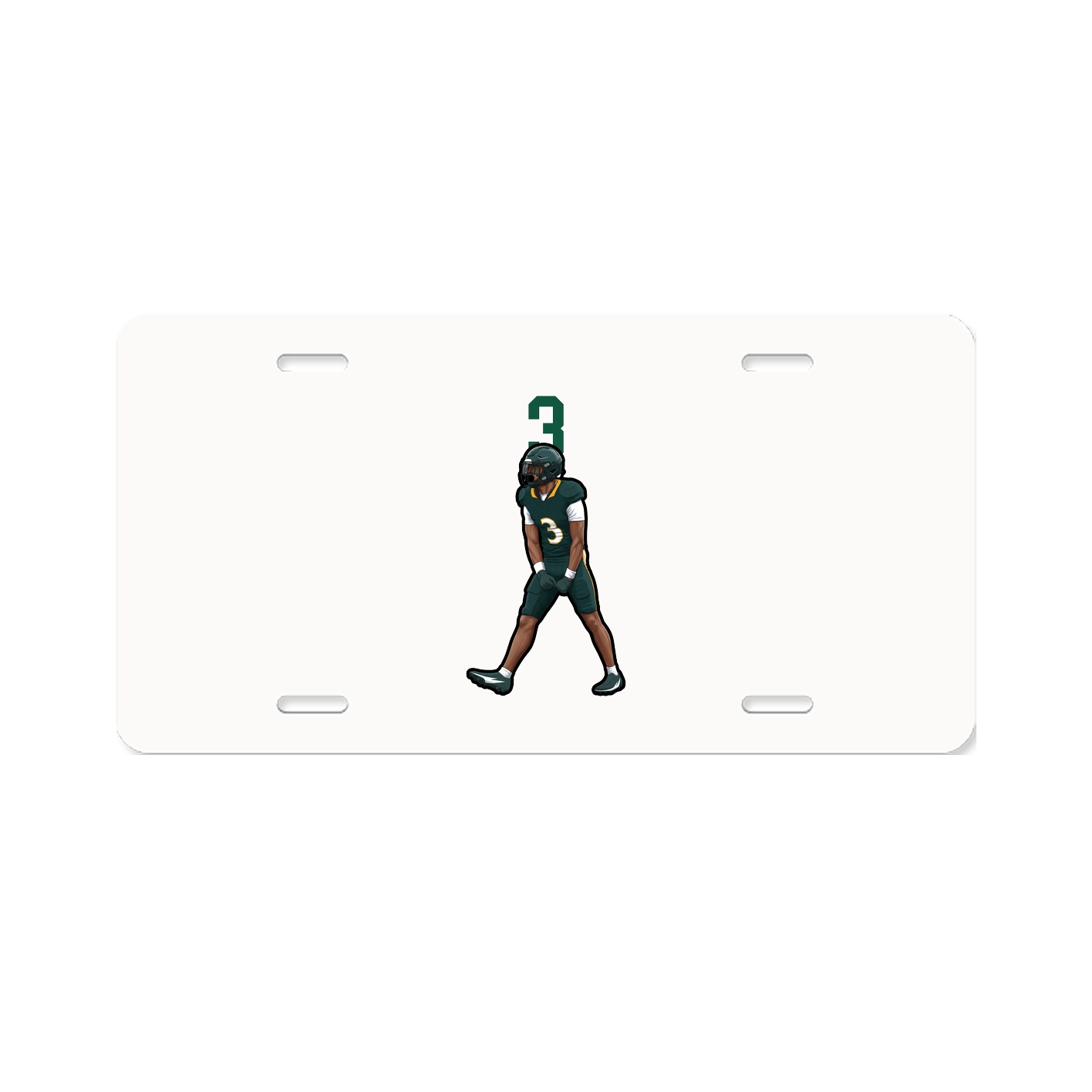 License Plate — Number Top in Classic