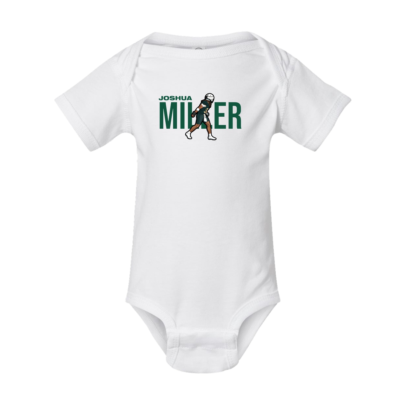 Baby Onesie — Player Name in White