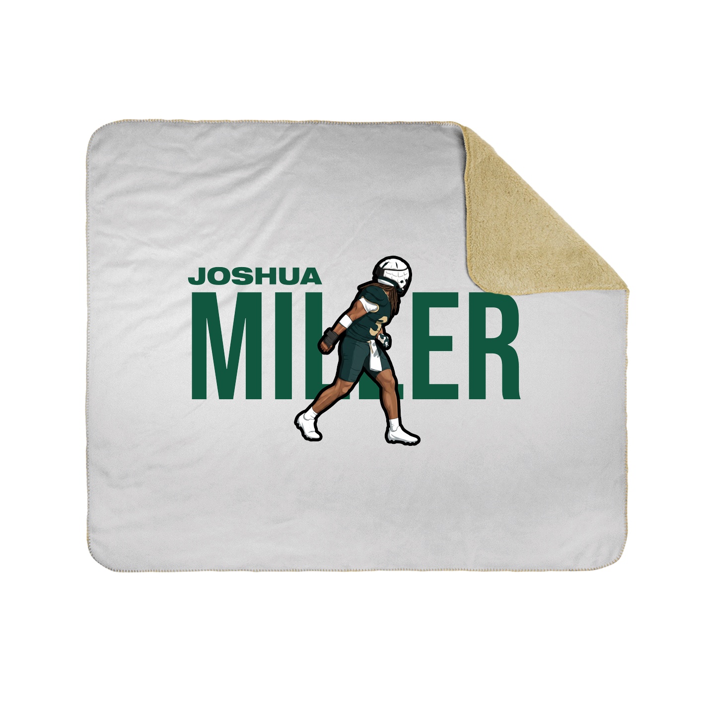 Throw Blanket — Player Name in White