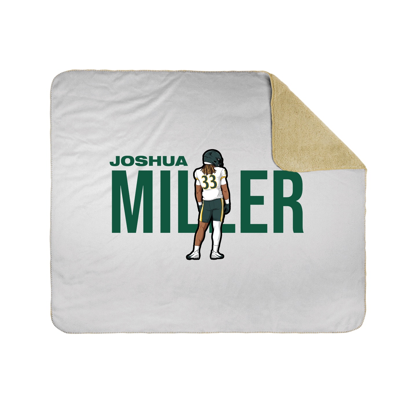 Throw Blanket — Player Name in White