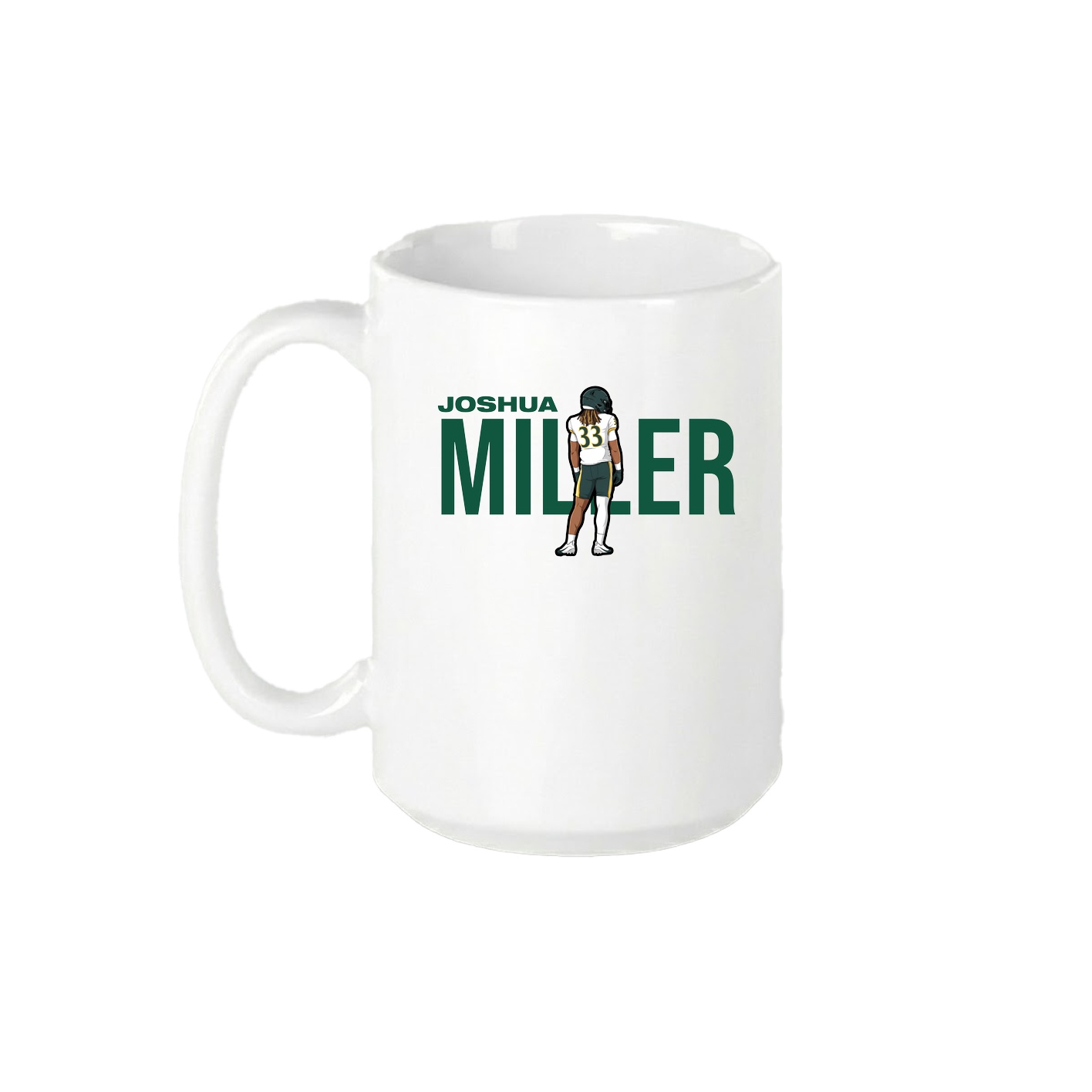 15oz Coffee Mug — Player Name in White