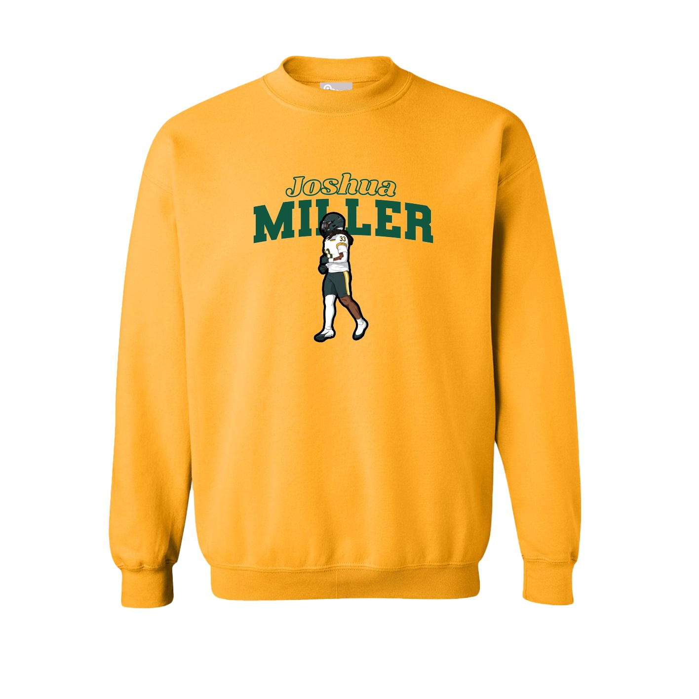 Fleece Crew — Name Arch in Gold