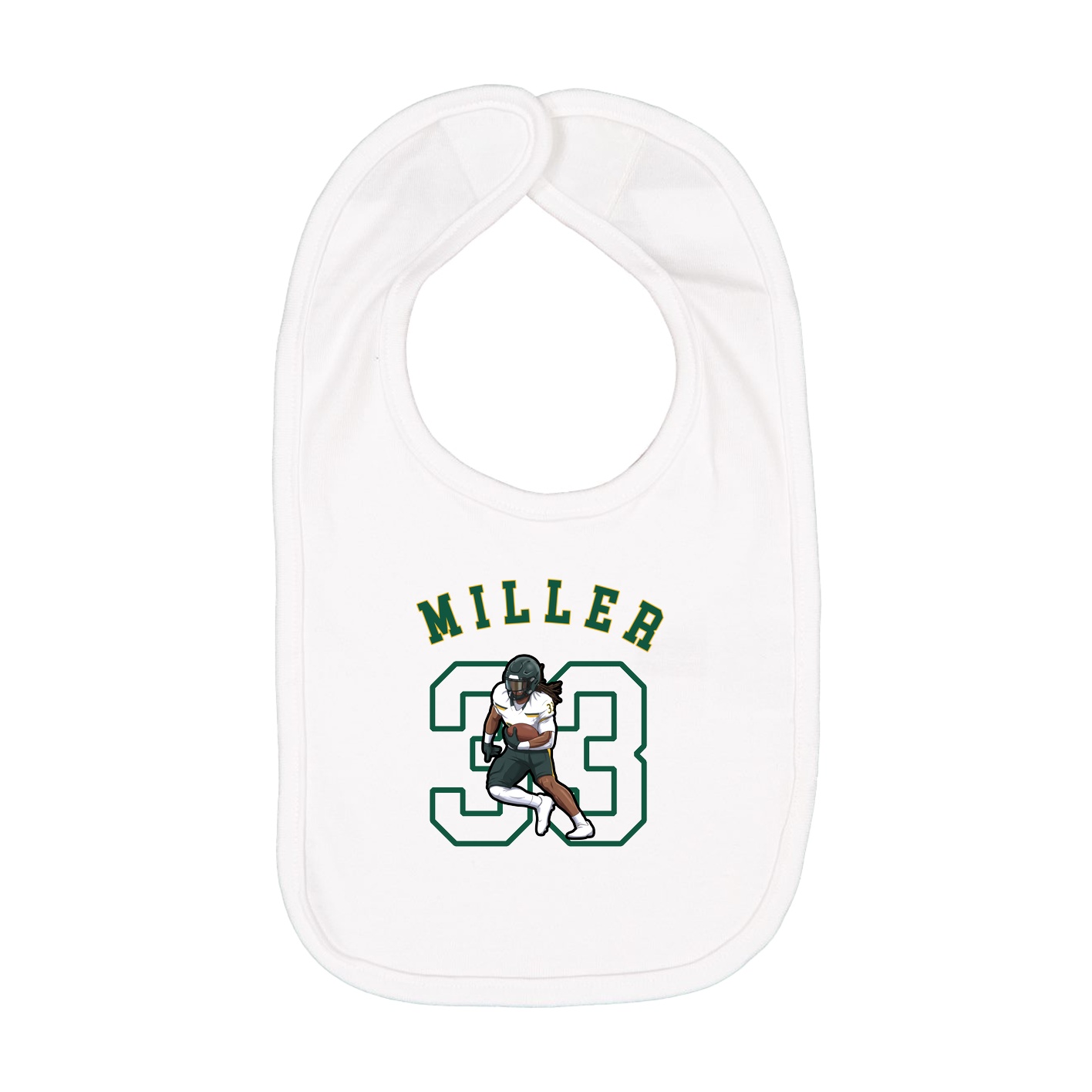 Infant Bib — Shirsey Arch in White