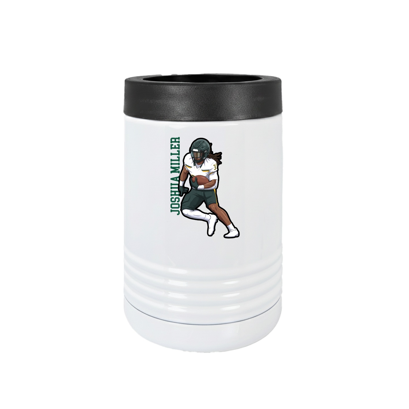 Beverage Holder — Name Vertical in White