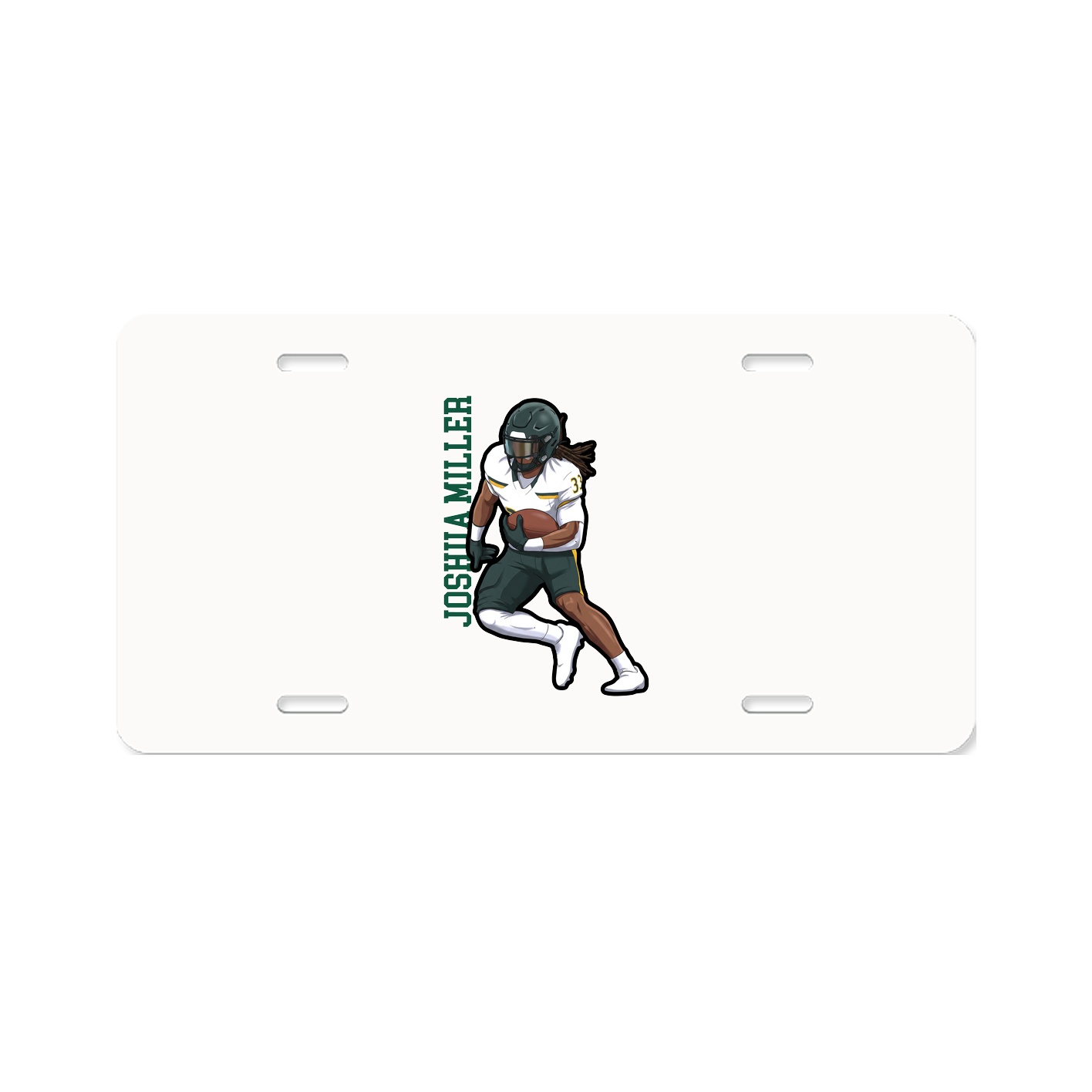 License Plate — Name Vertical in Classic