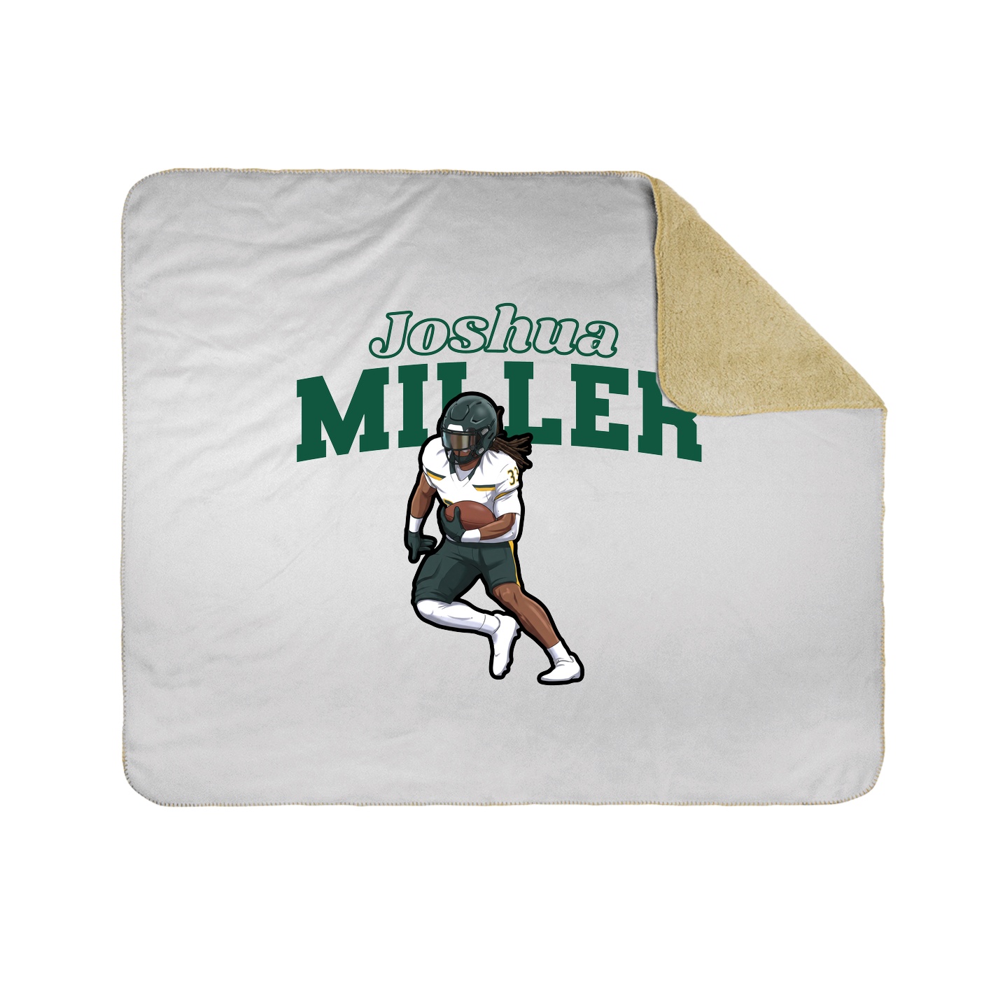 Throw Blanket — Name Arch in White