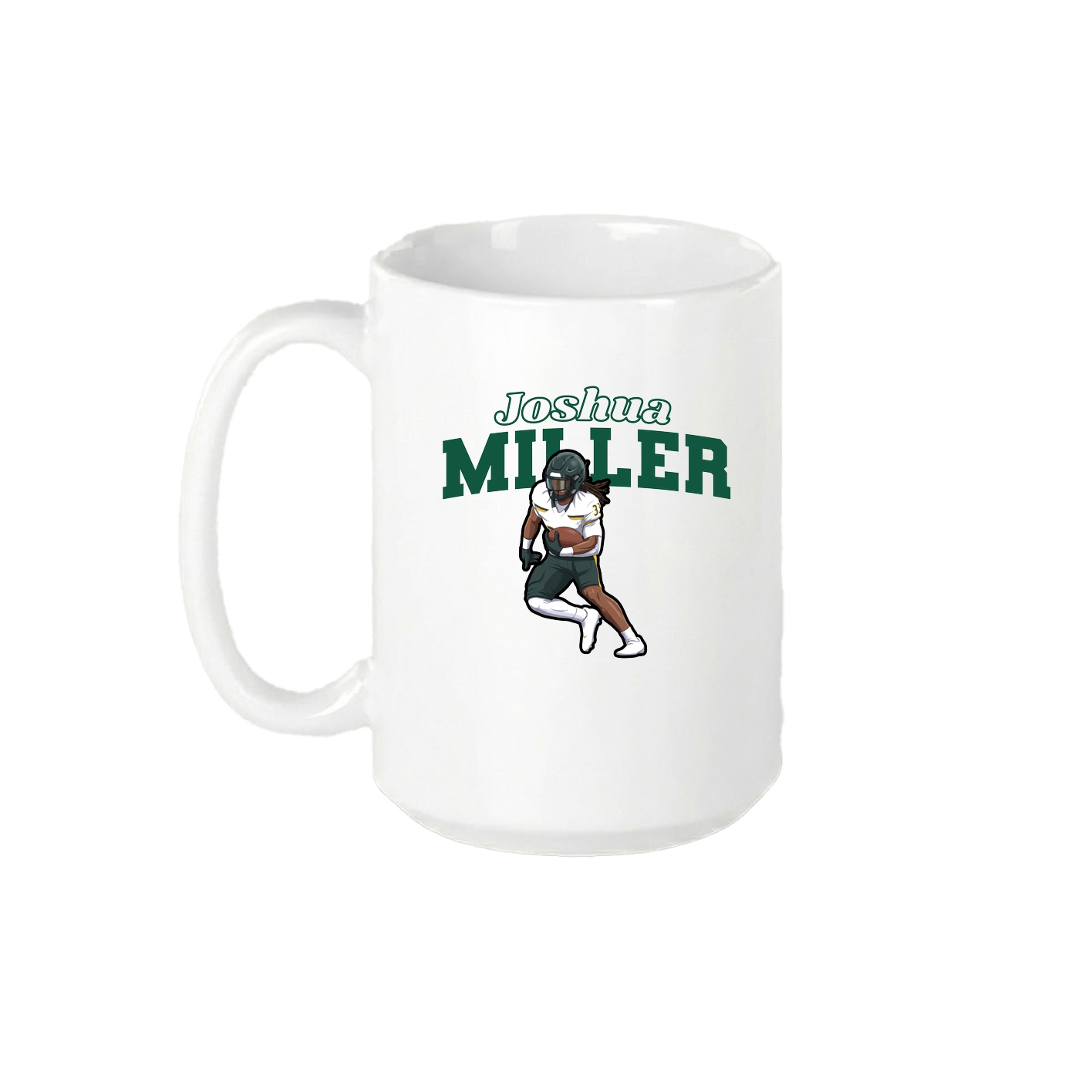 15oz Coffee Mug — Name Arch in White