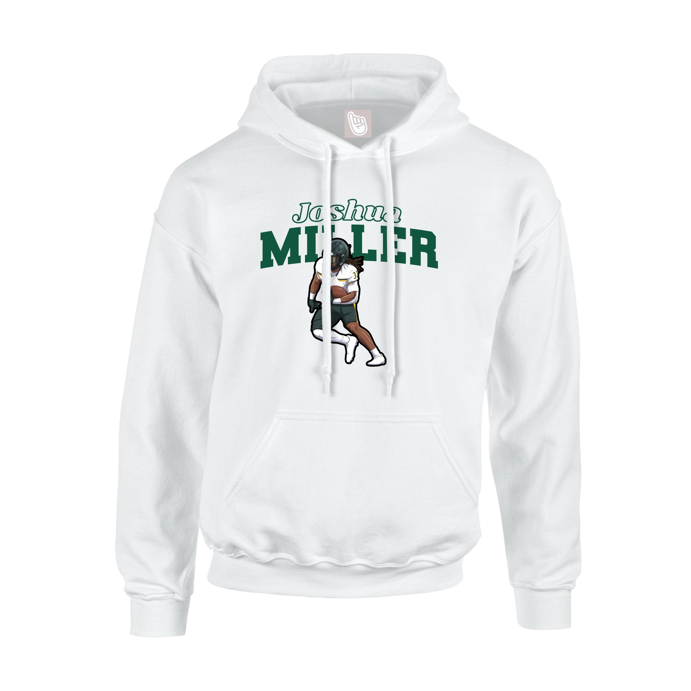 Hoodie — Name Arch in White