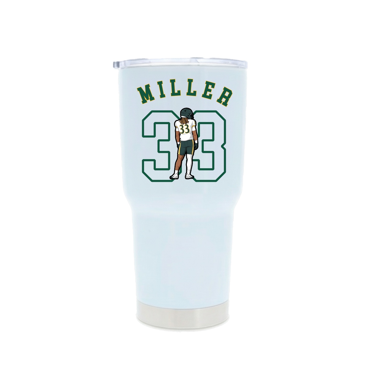 30oz Stainless Steel Tumbler — Shirsey Arch in White