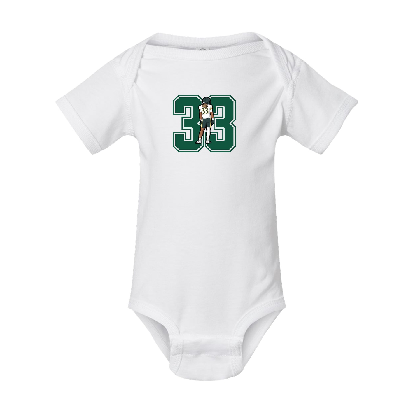 Baby Onesie — Number in White