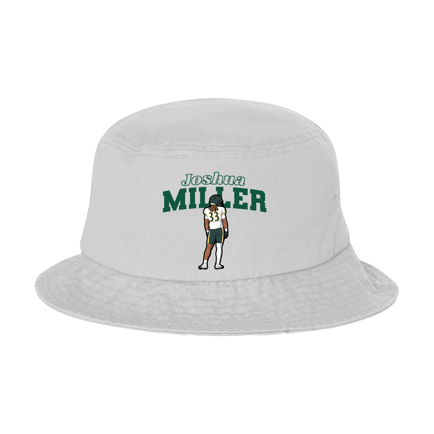 Bucket Cap — Name Arch in White