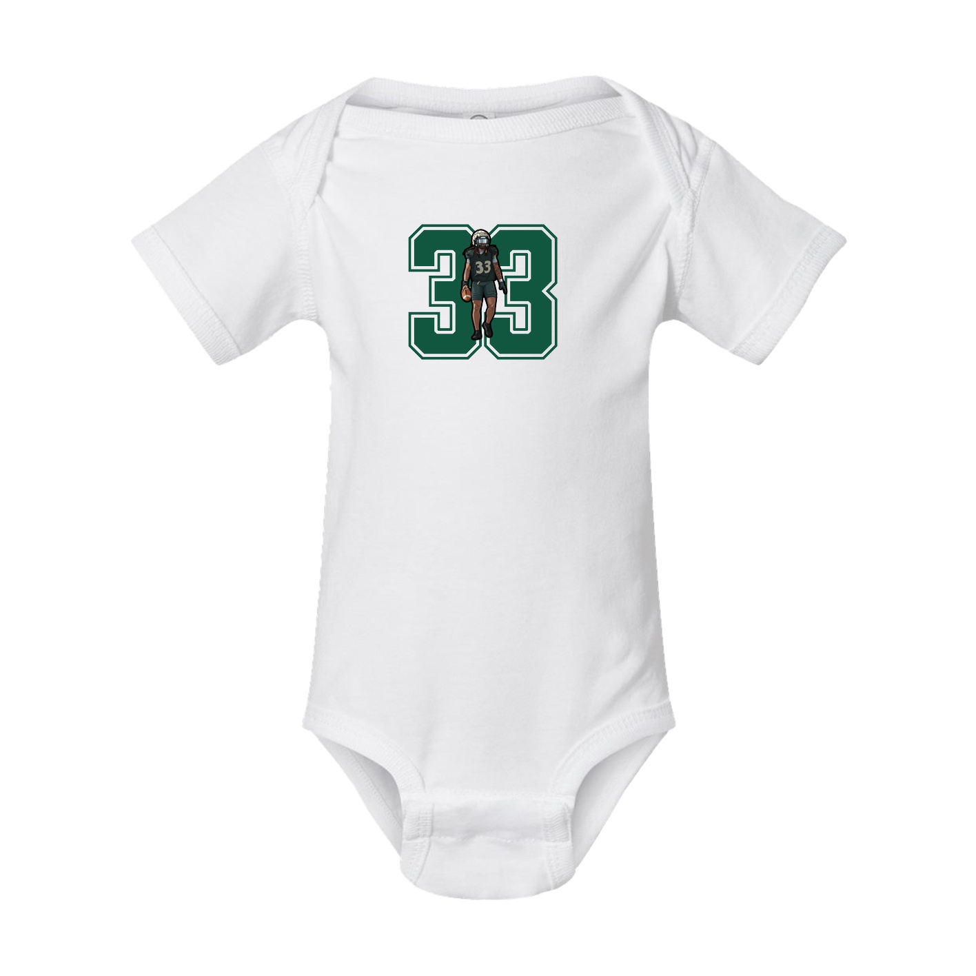 Baby Onesie — Number in White