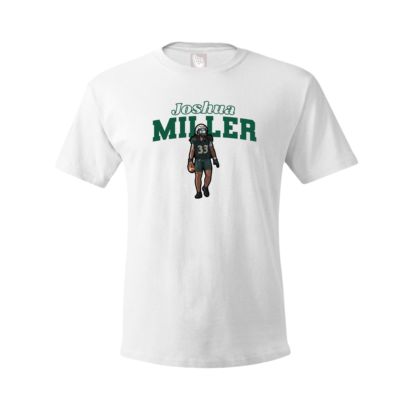 Youth Tee — Name Arch in White