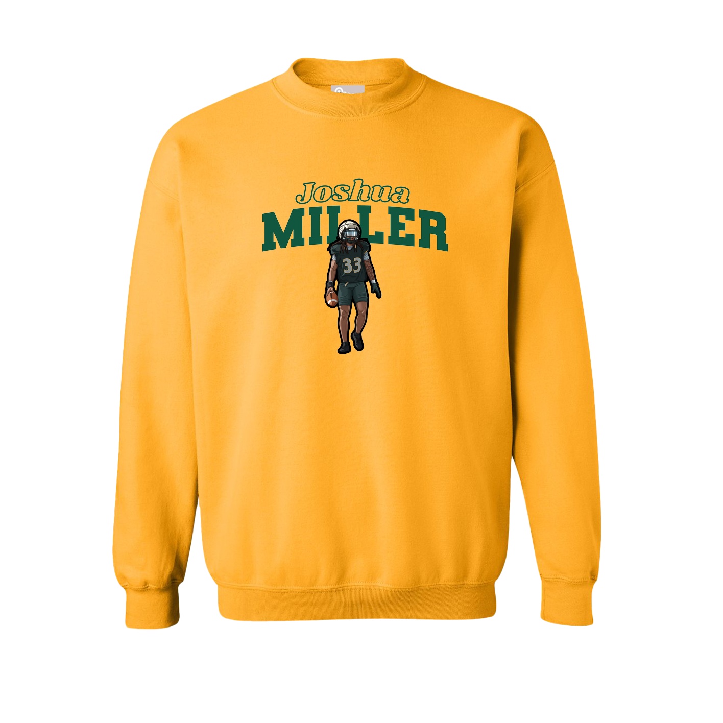 Fleece Crew — Name Arch in Gold