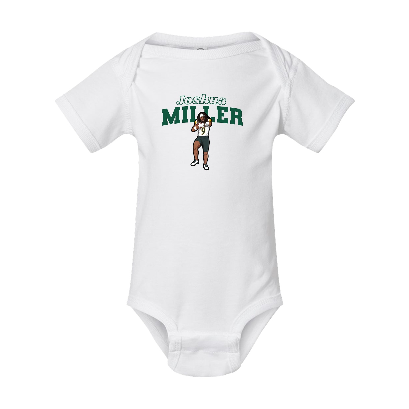 Baby Onesie — Name Arch in White