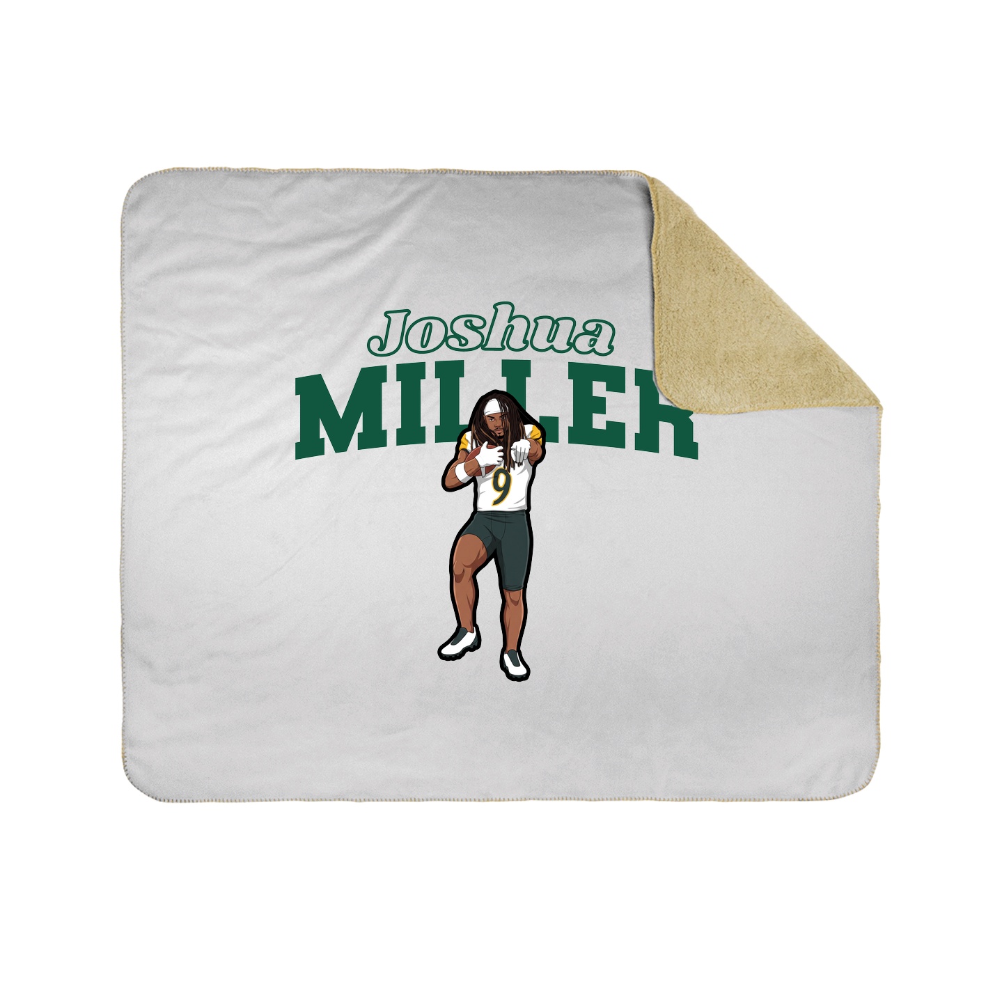 Throw Blanket — Name Arch in White