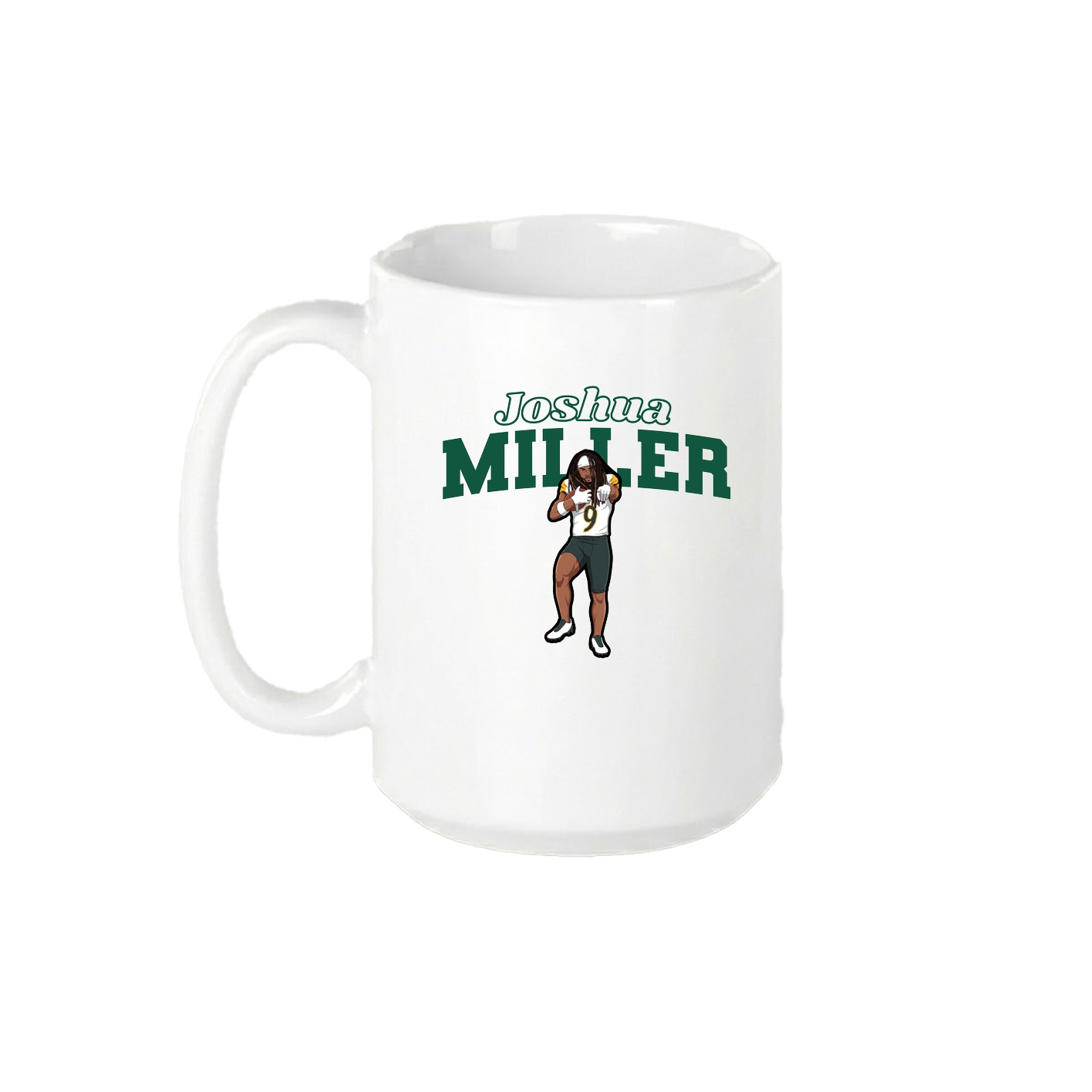 15oz Coffee Mug — Name Arch in White