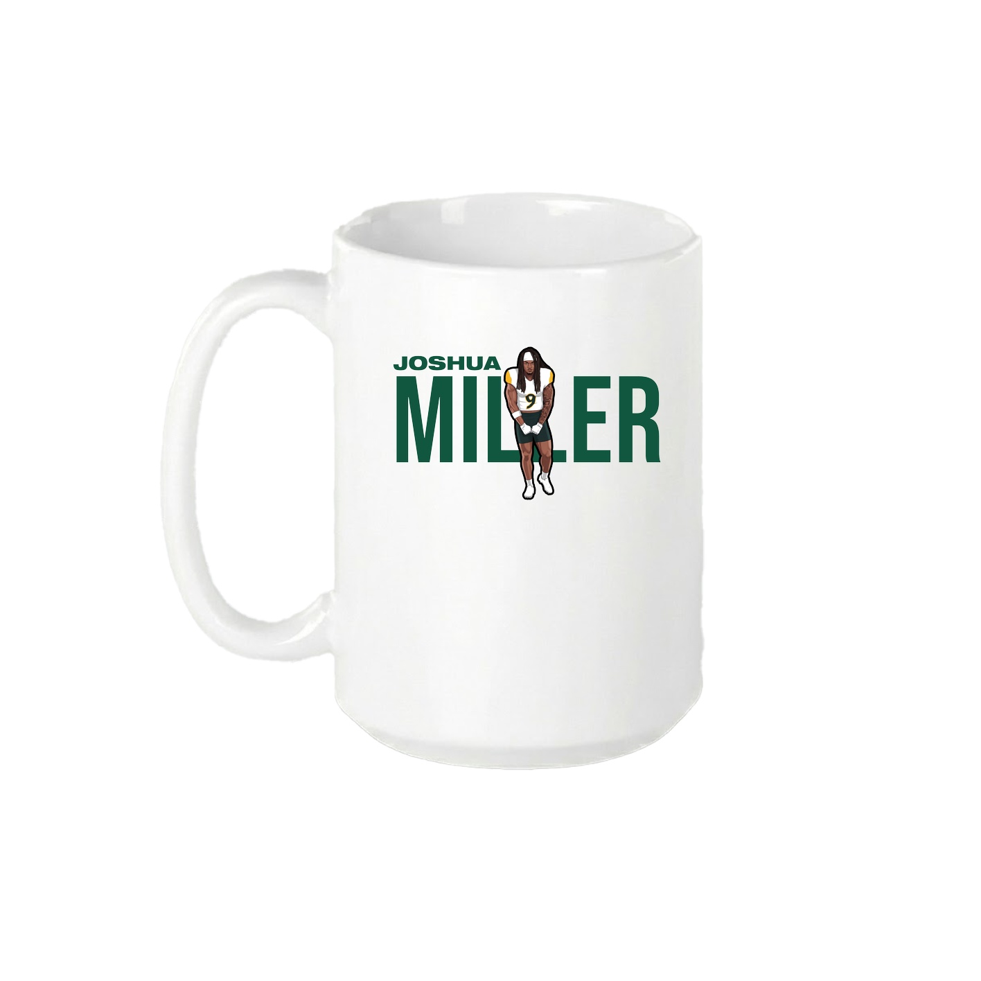 15oz Coffee Mug — Player Name in White