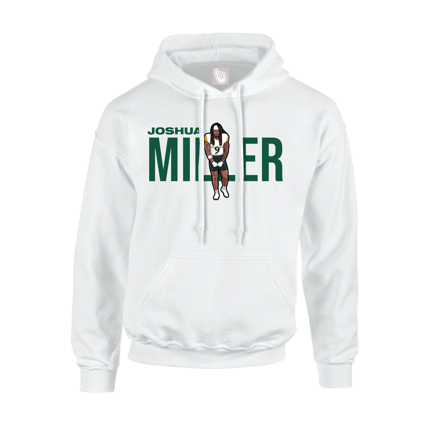 Youth Hoodie — Player Name in White