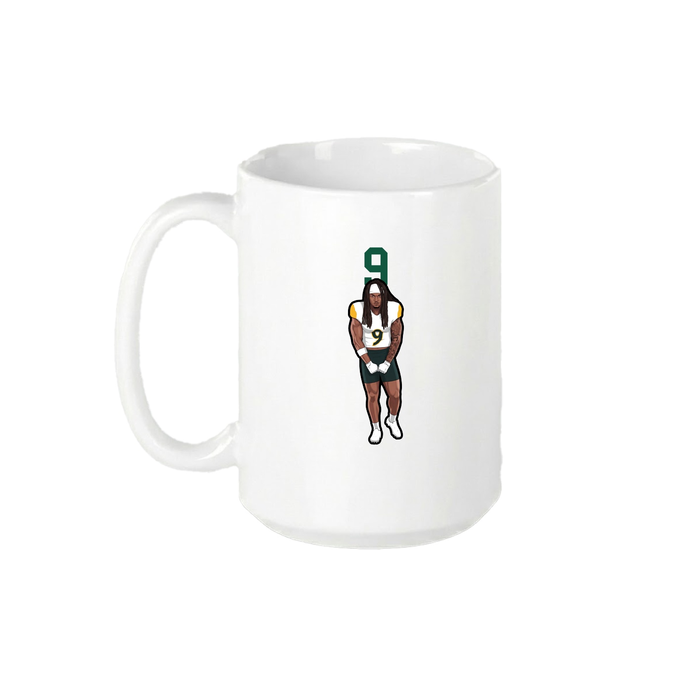 15oz Coffee Mug — Number Top in White