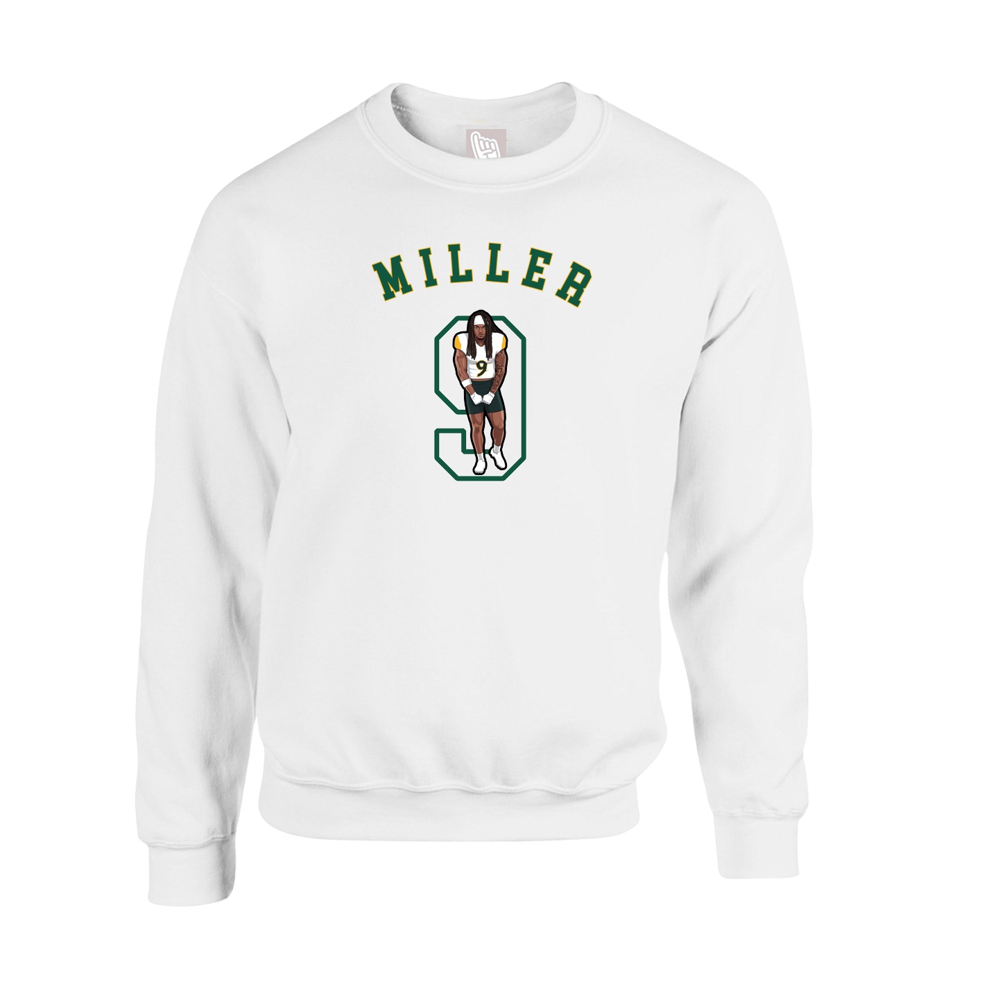 Fleece Crew — Shirsey Arch in White