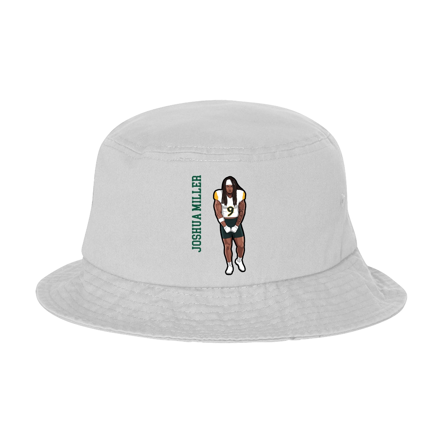 Bucket Cap — Name Vertical in White