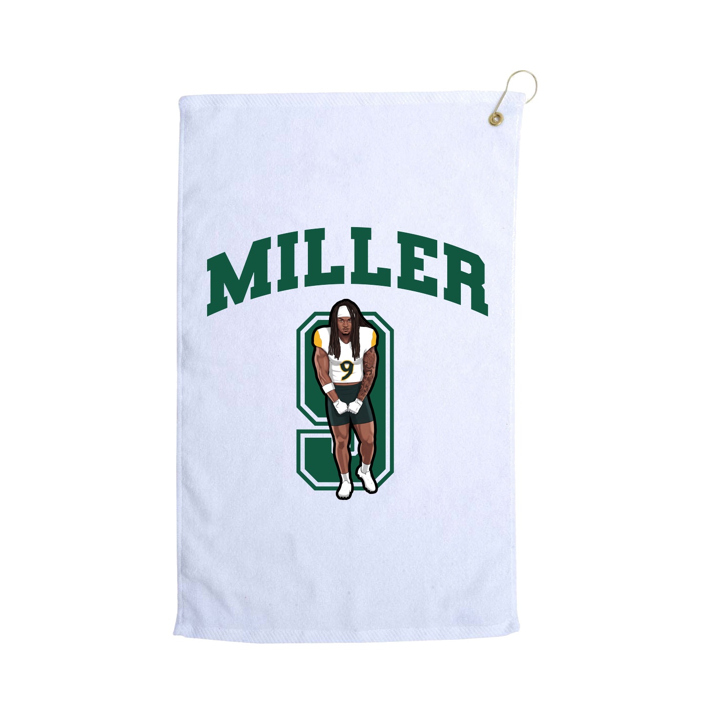 Golf Towel — Number in White