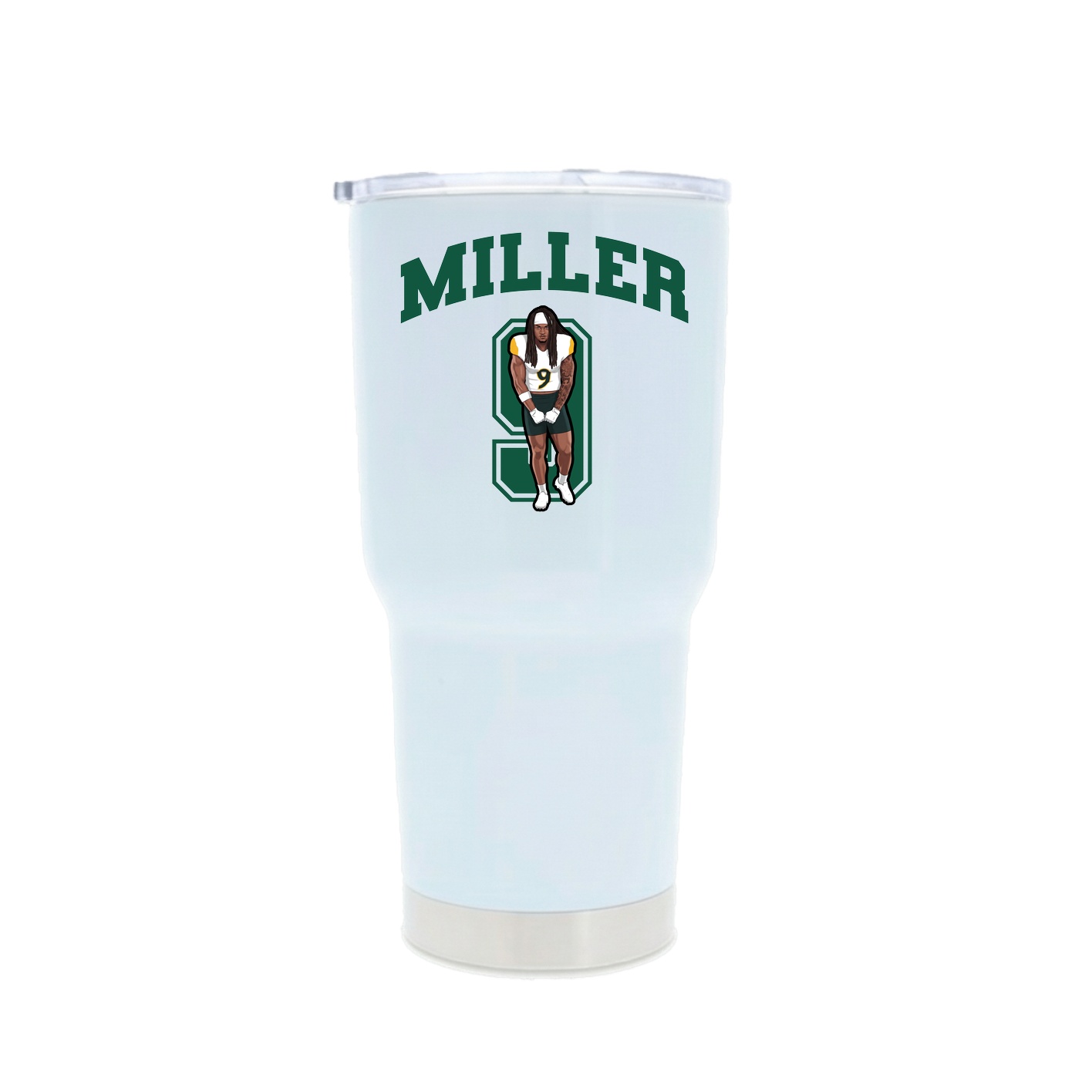 30oz Stainless Steel Tumbler — Number in White