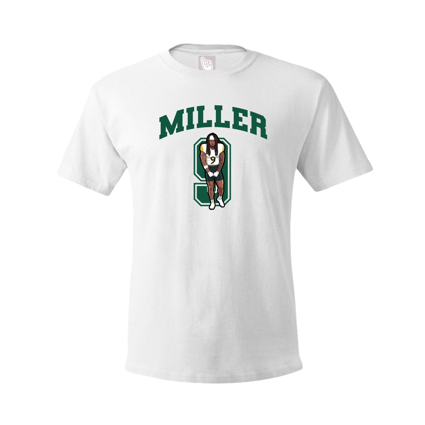 Youth Tee — Number in White