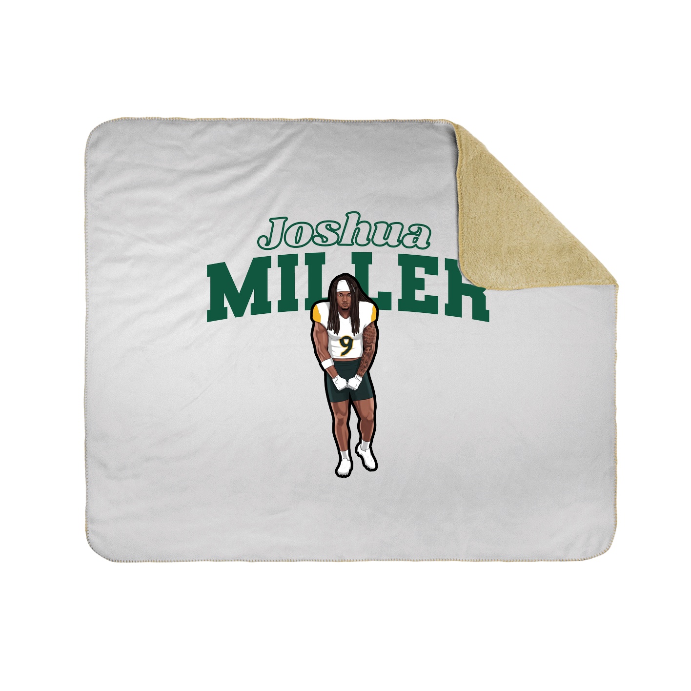Throw Blanket — Name Arch in White