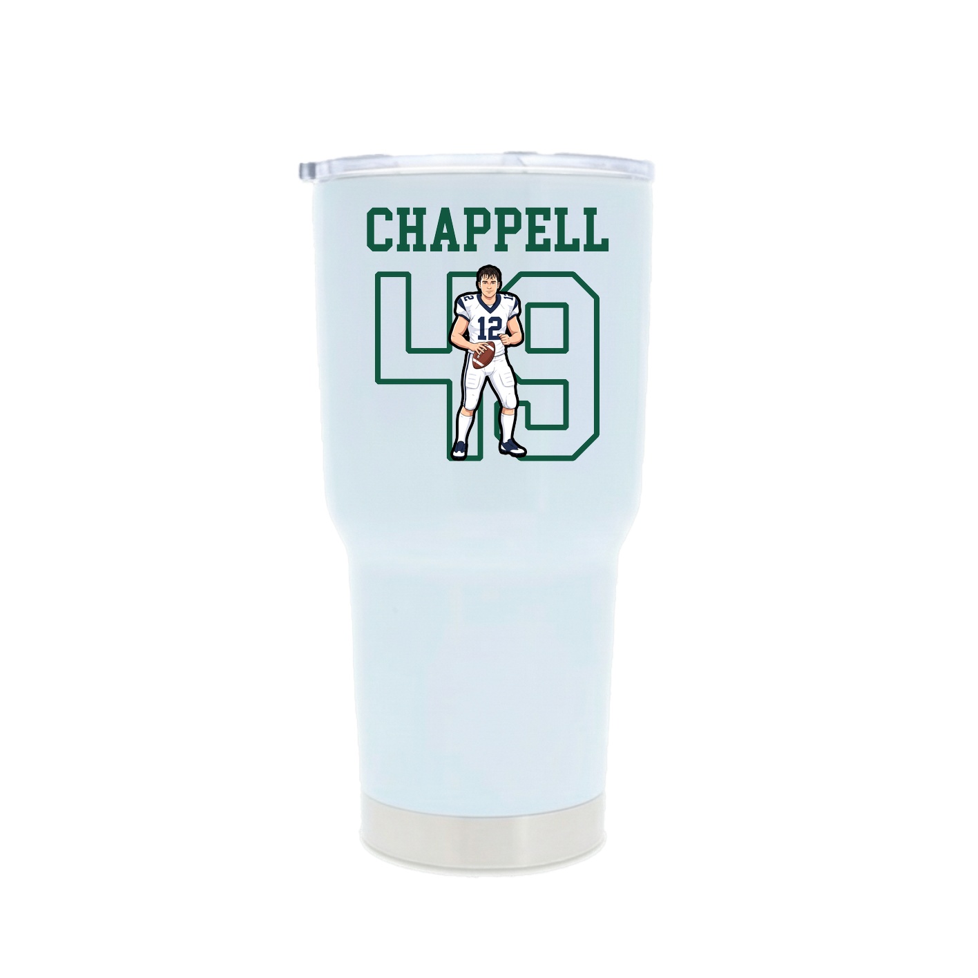30oz Stainless Steel Tumbler — Shirsey in White