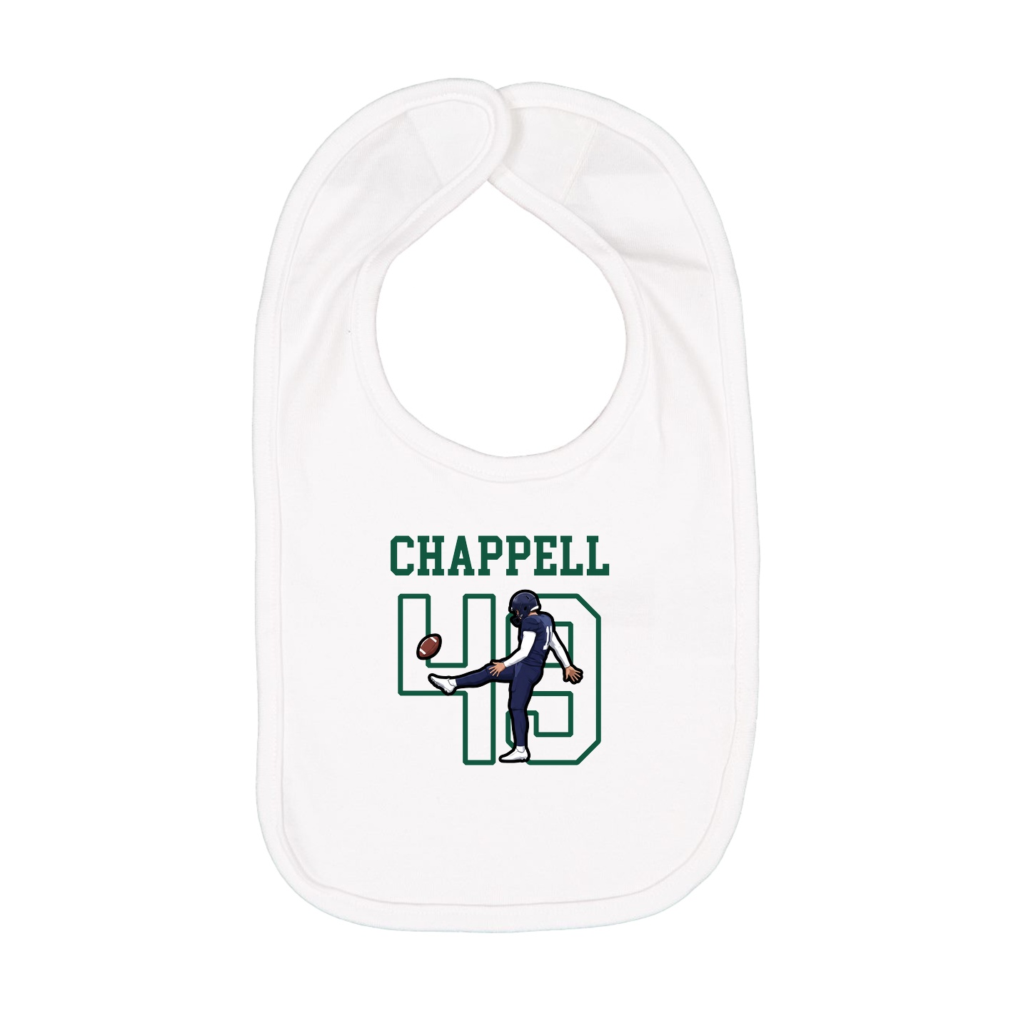 Infant Bib — Shirsey in White