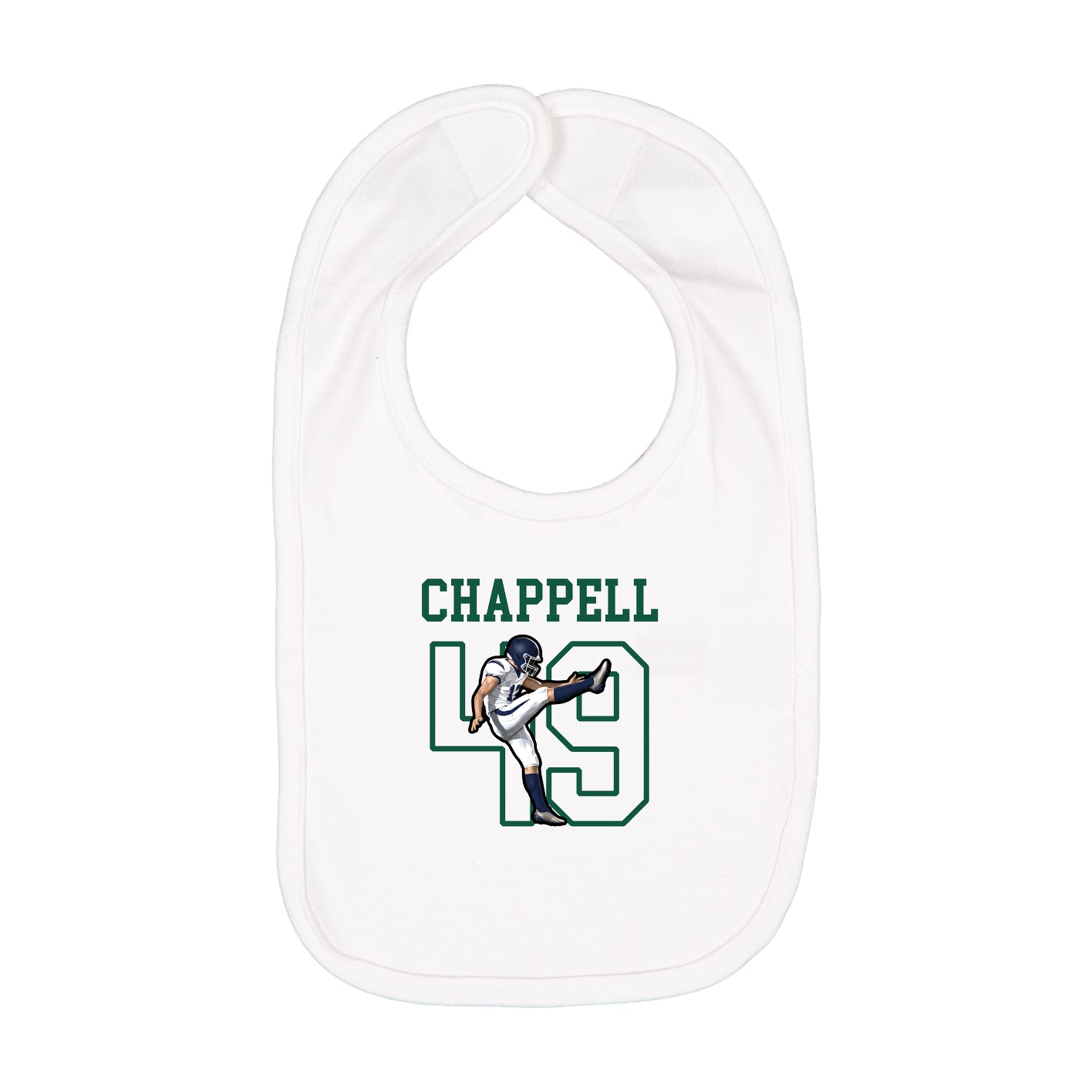 Infant Bib — Shirsey in White