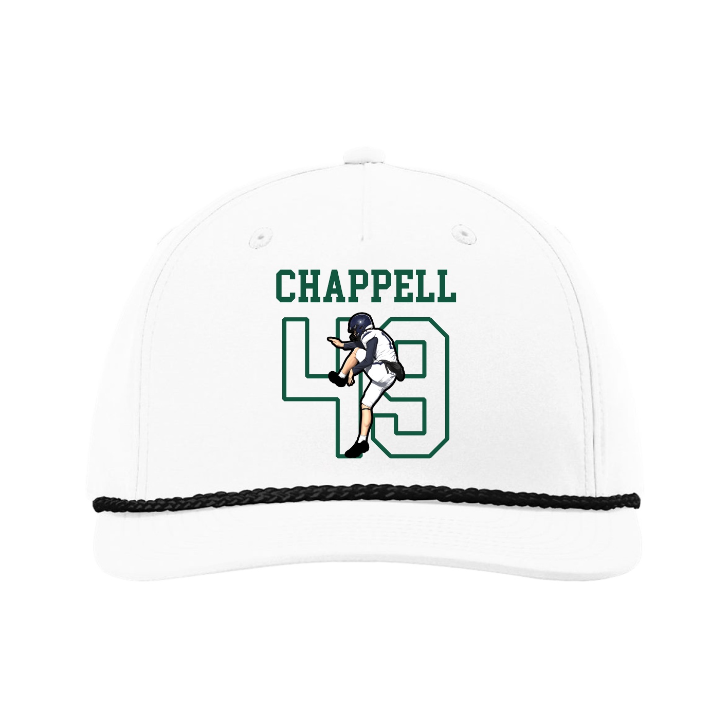 Five-Panel Classic Rope Cap — Shirsey in White