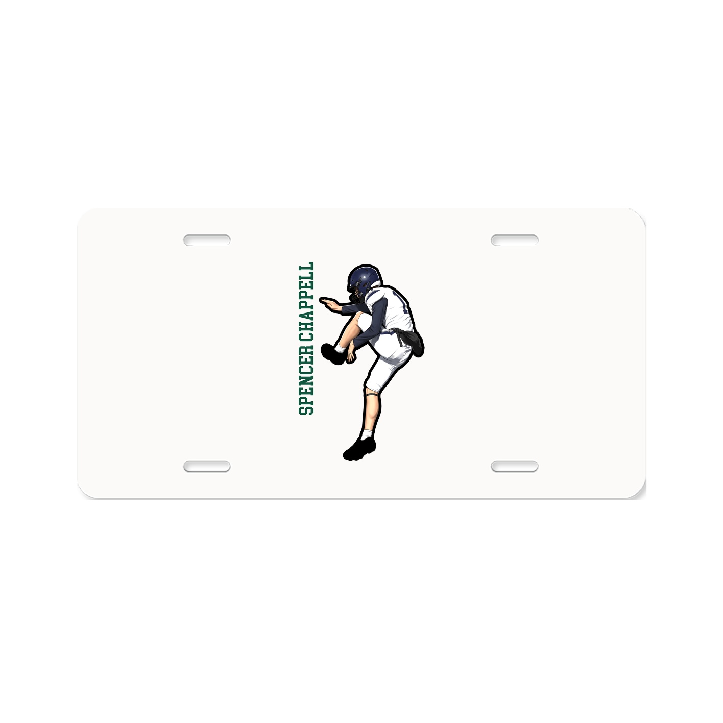 License Plate — Name Vertical in Classic