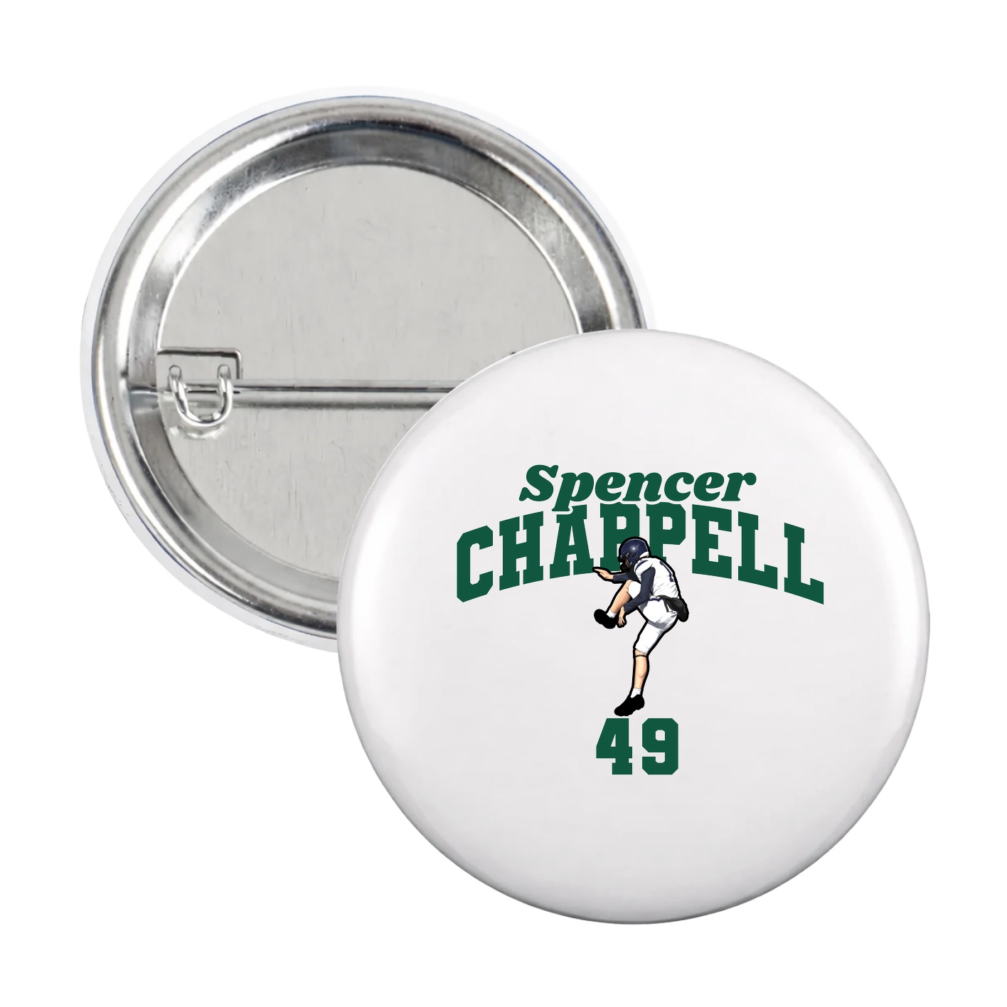 Game Day Button — Signature Arch in White