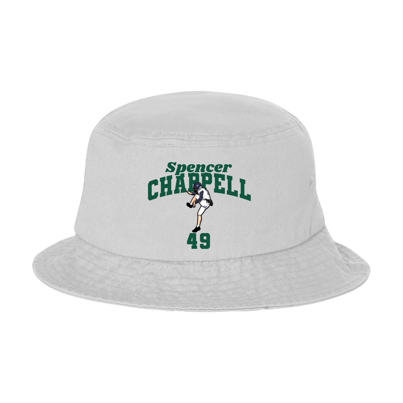 Bucket Cap — Signature Arch in White