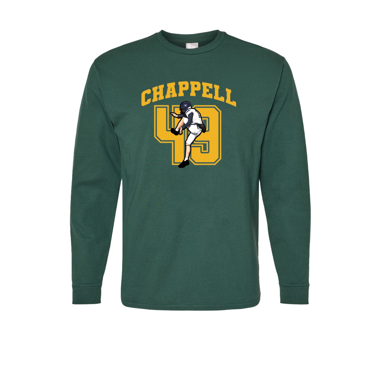 Long Sleeve Tee — Number in Green
