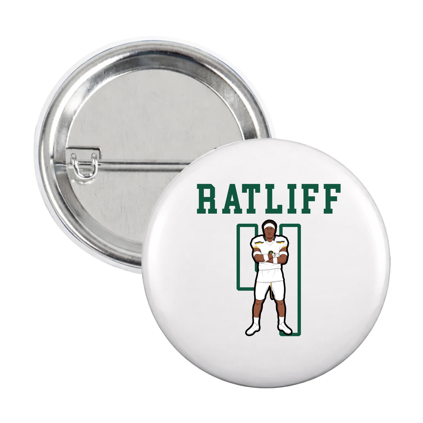 Game Day Button — Shirsey in White
