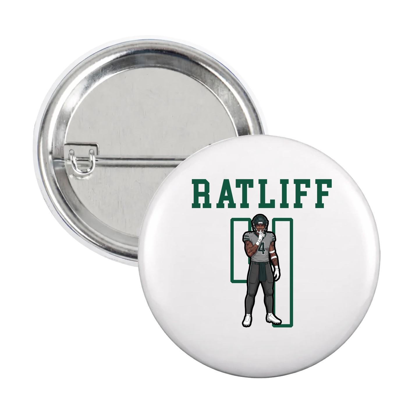 Game Day Button — Shirsey in White