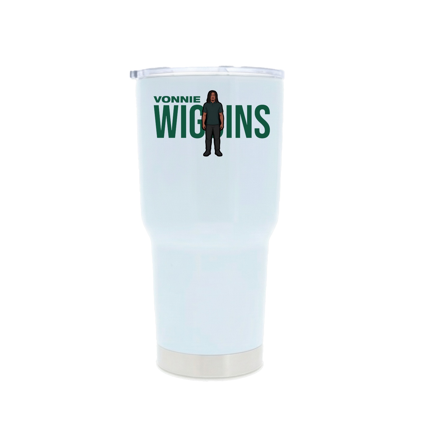 30oz Stainless Steel Tumbler — Player Name in White