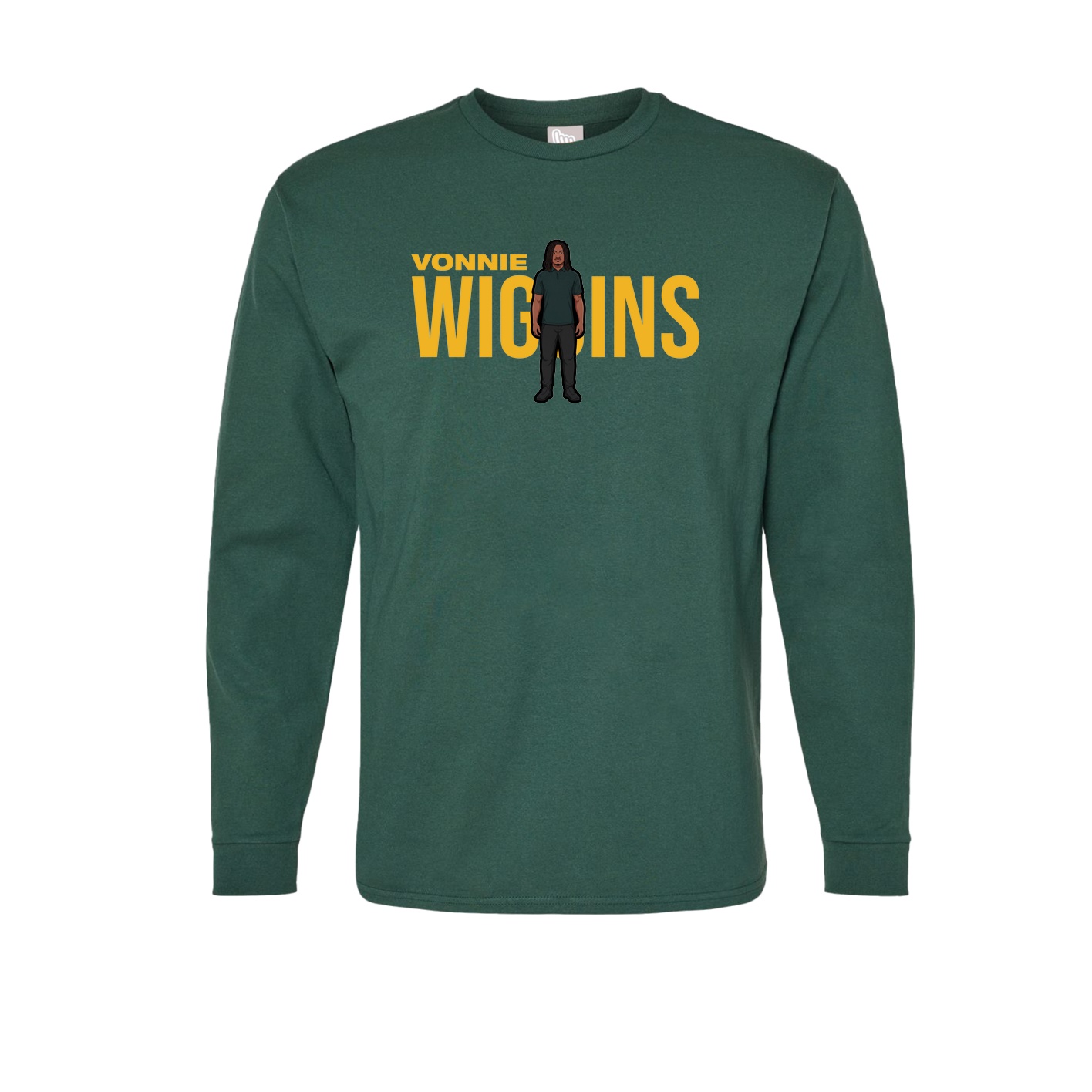 Long Sleeve Tee — Player Name in Green