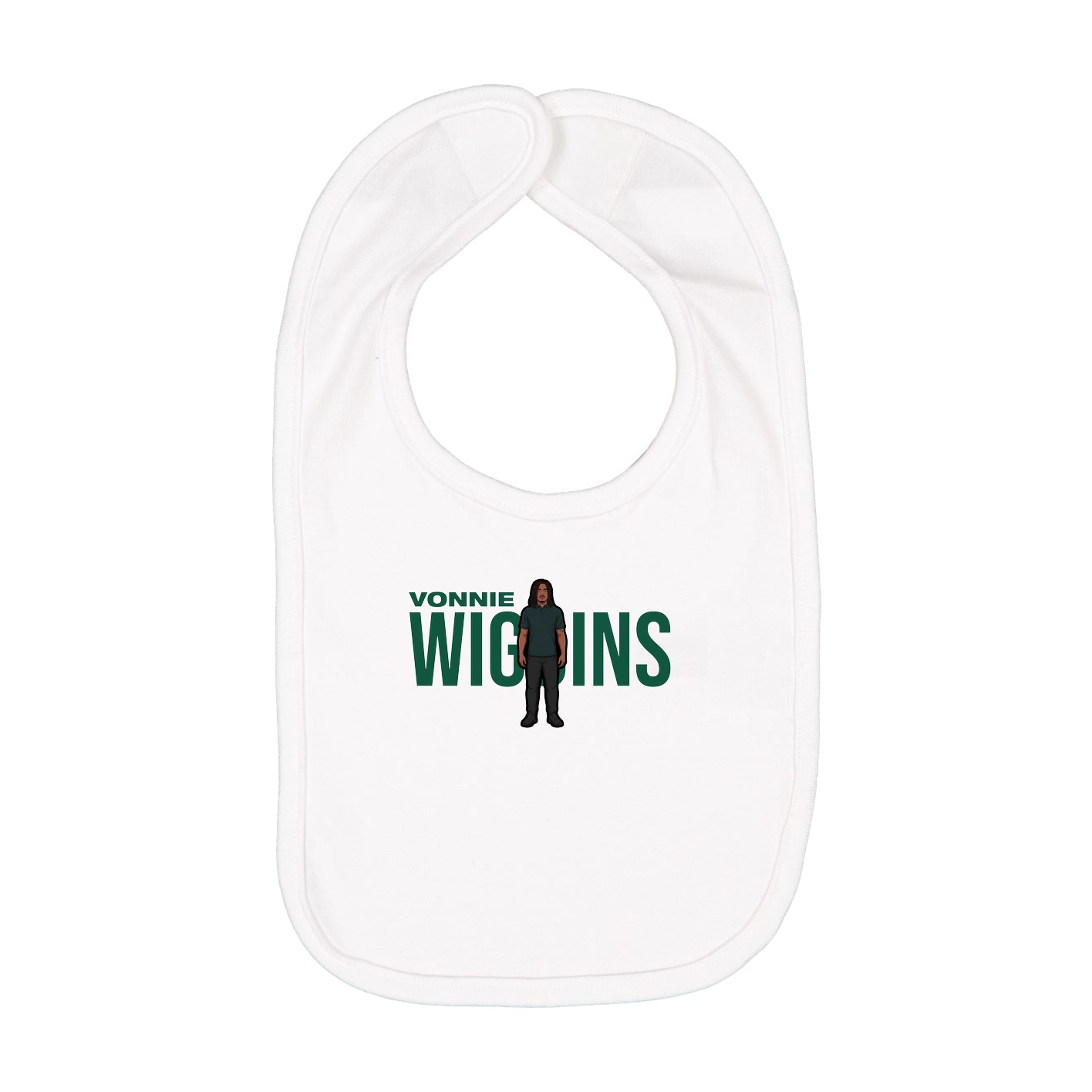 Infant Bib — Player Name in White