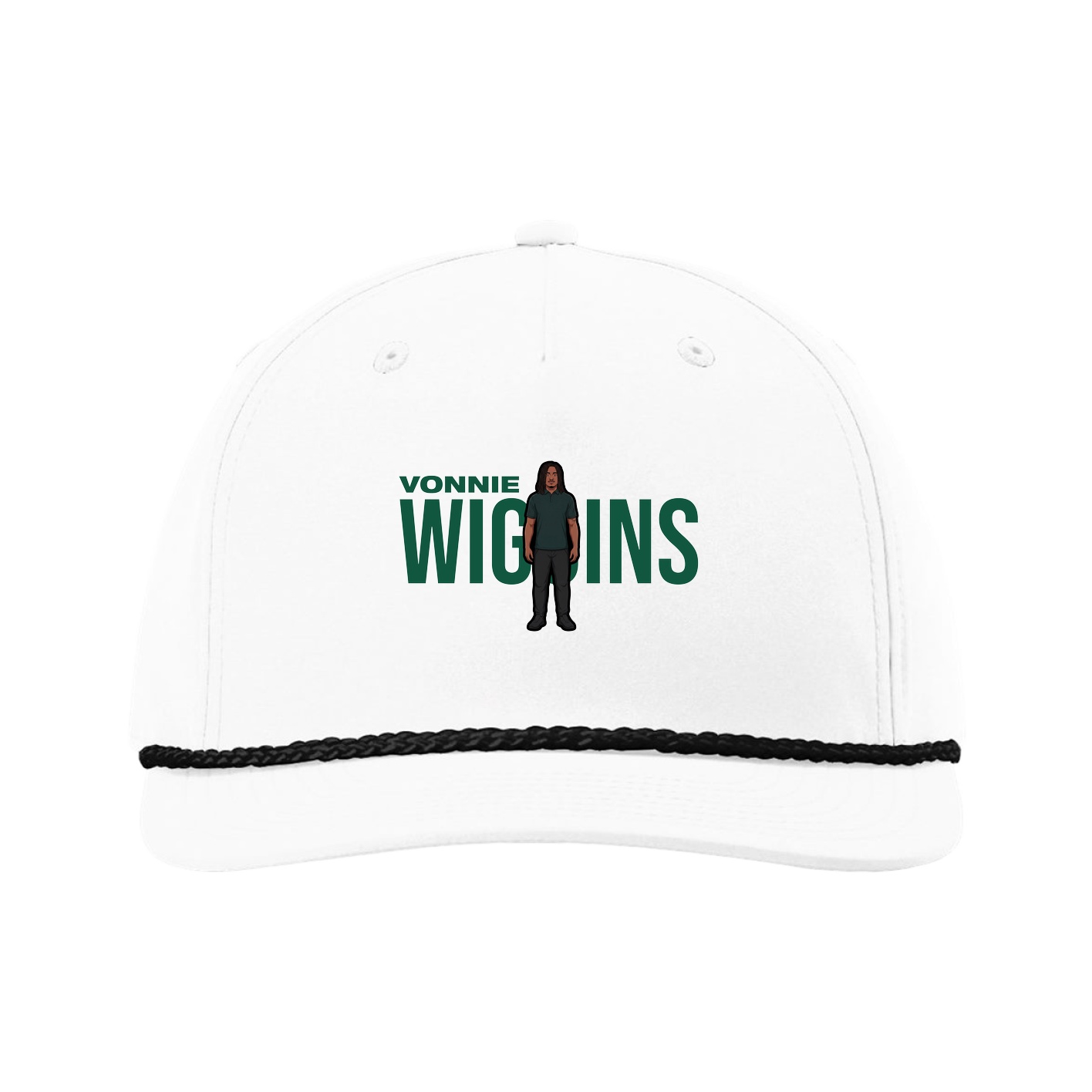 Five-Panel Classic Rope Cap — Player Name in White